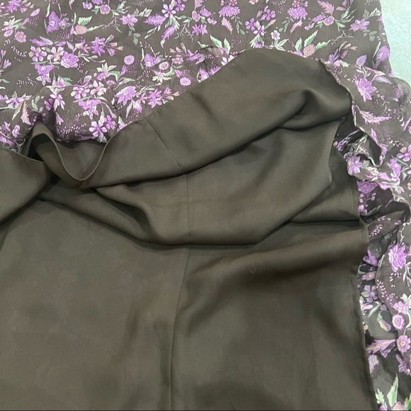 Charter Club 100% Silk Maxi Dress Fairy Purple Floral Womens Sz 18W Boho Cottage - Picture 5 of 8